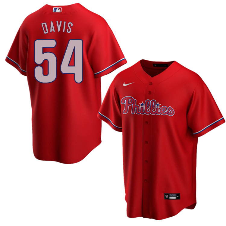Nike Men #54 Austin Davis Philadelphia Phillies Baseball Jerseys Sale-Red